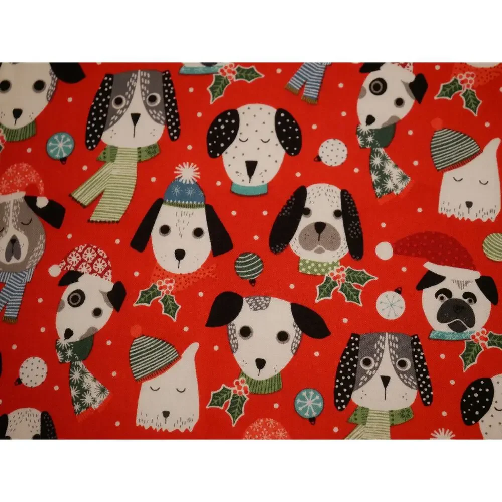 Handmade Santa Paws Pillowcases, Christmas Puppies, Standard Size